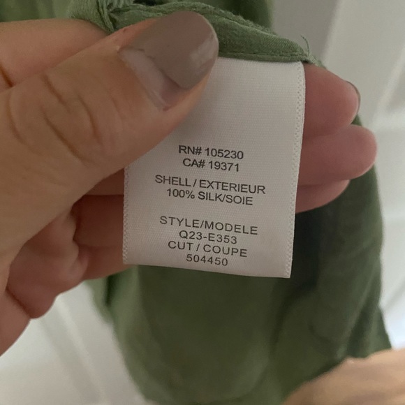 Equipment army green silk dress - Picture 5 of 5